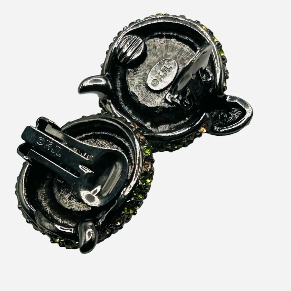 Stunning KJL Kenneth J Lane Coiled Rhinestone Snake Earrings - Picture 4 of 5